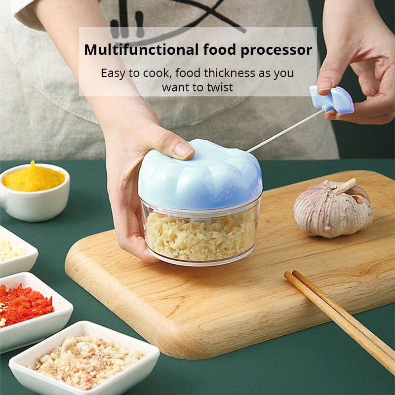 Kitchen Gadgets Blender - Trituradora Manual de ajo azul/rosa, tirador