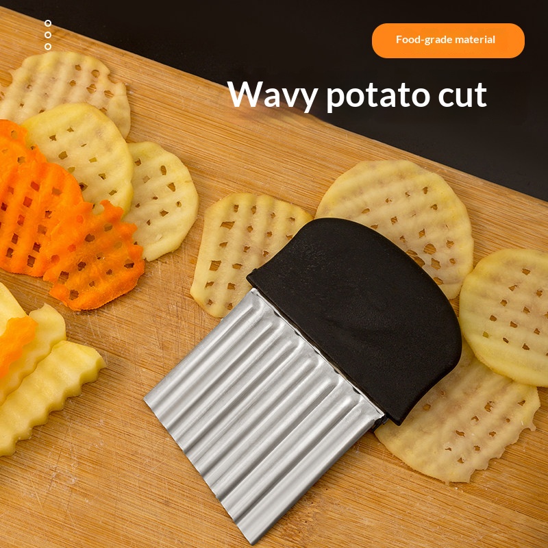 Kitchen Gadgets Vegetable Chopper - Cortador de Patatas Onduladas de Acero