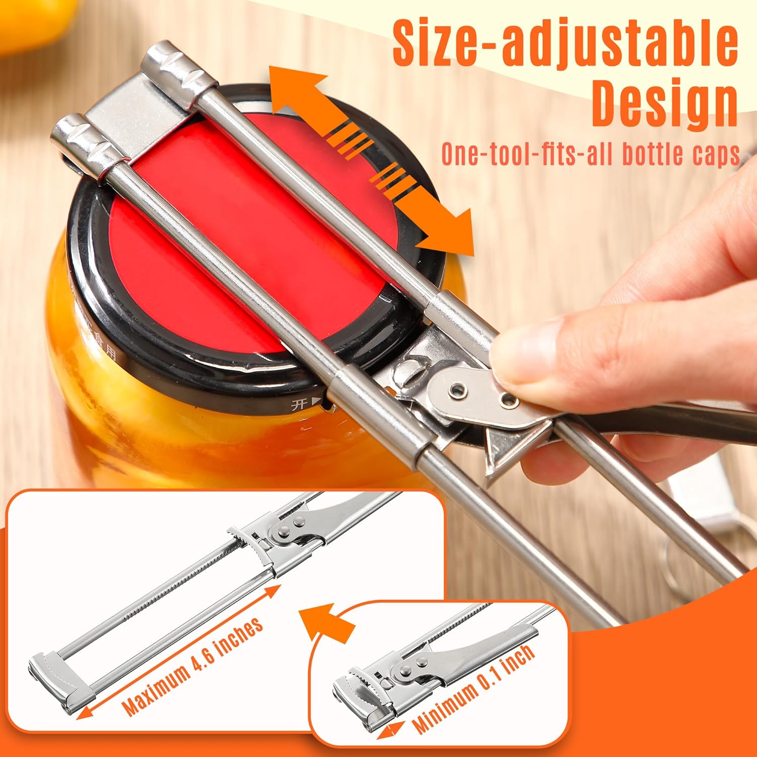 Abridor de tarros ajustable de - Kitchen Gadgets Men reseña y precio
