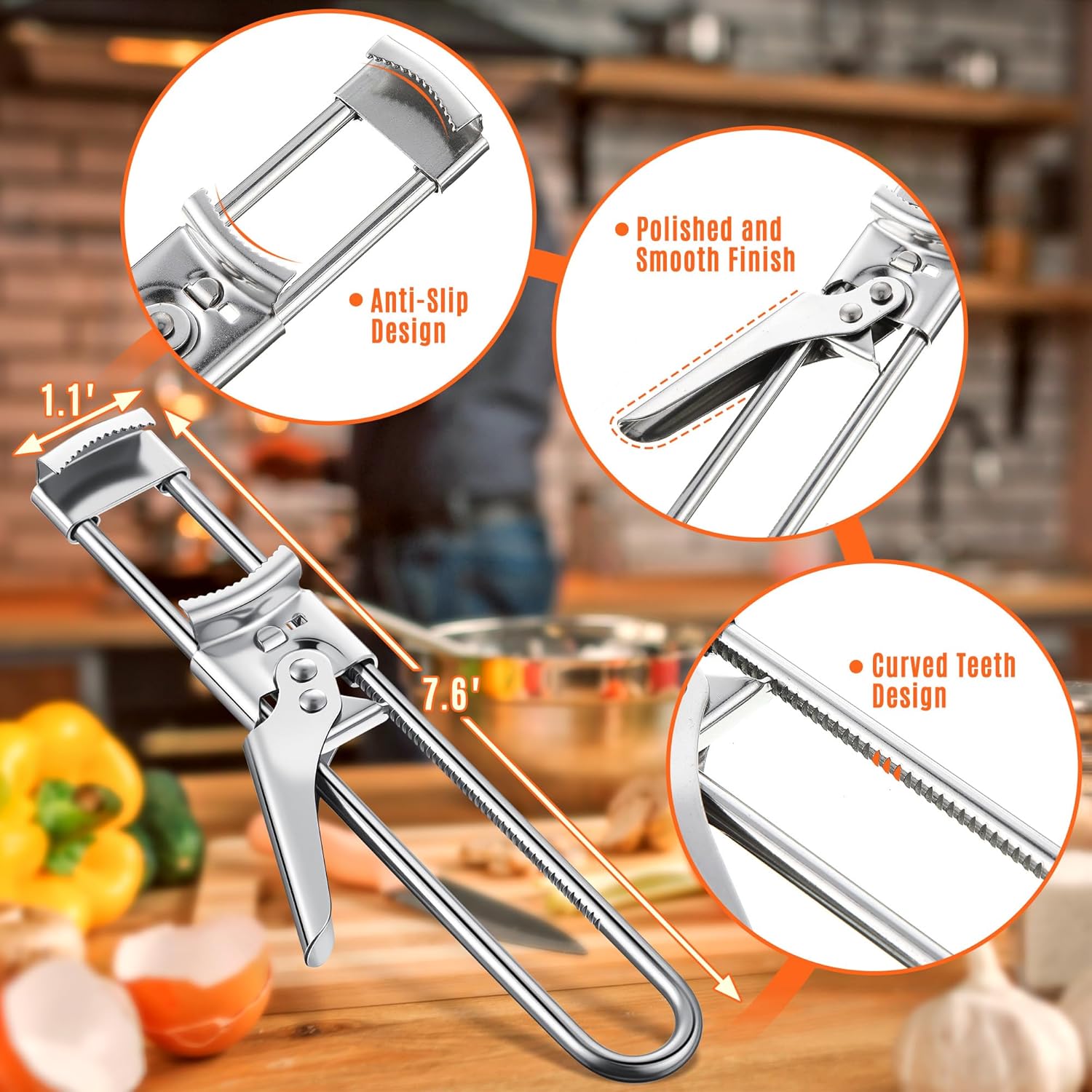 Abridor de tarros ajustable de - Kitchen Gadgets Men reseña y precio