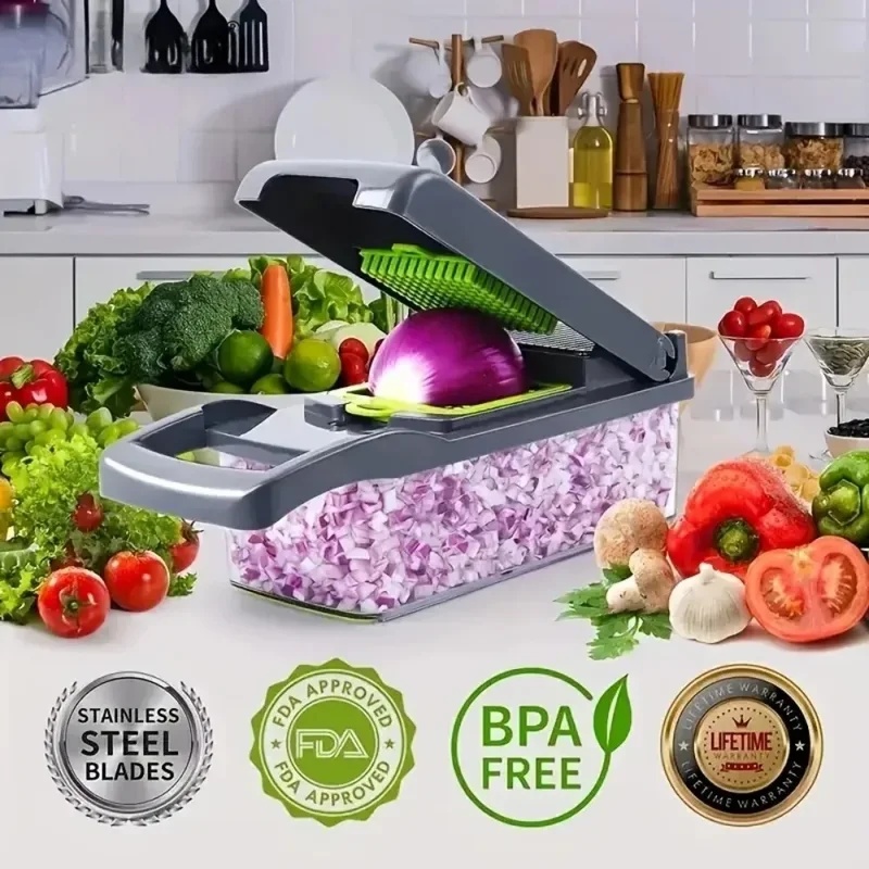 Cortador y rebanador de verdur - Kitchen Gadgets Vegetable Chopper reseña y precio