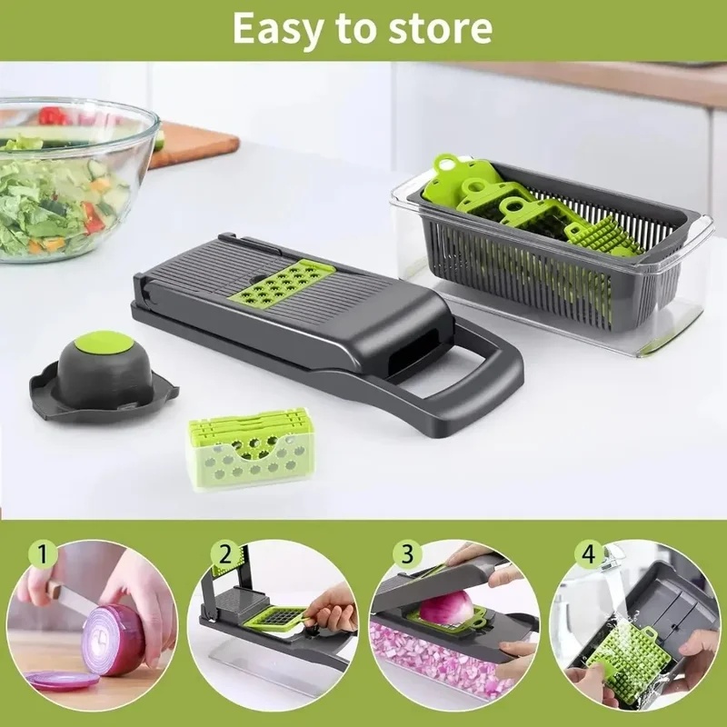Cortador y rebanador de verdur - Kitchen Gadgets Vegetable Chopper reseña y precio