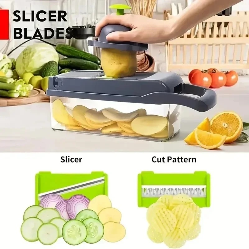 Cortador y rebanador de verdur - Kitchen Gadgets Vegetable Chopper reseña y precio