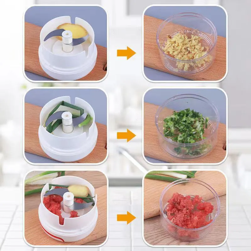 Trituradora de ajo de plástico - Kitchen Gadgets Vegetable Chopper reseña y precio