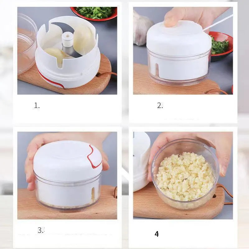 Trituradora de ajo de plástico - Kitchen Gadgets Vegetable Chopper reseña y precio